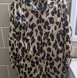 Forever 21 leopard print dress shirt
